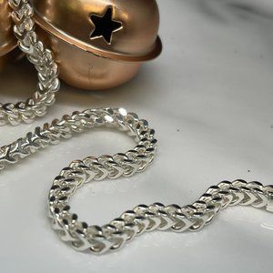 Stereling SIlver 8.5" Franco Bracelet